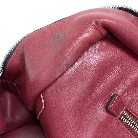 LOEWE Amazona Purple Pink Beige Leather Handbag 399-080825 - Picture 13 of 14